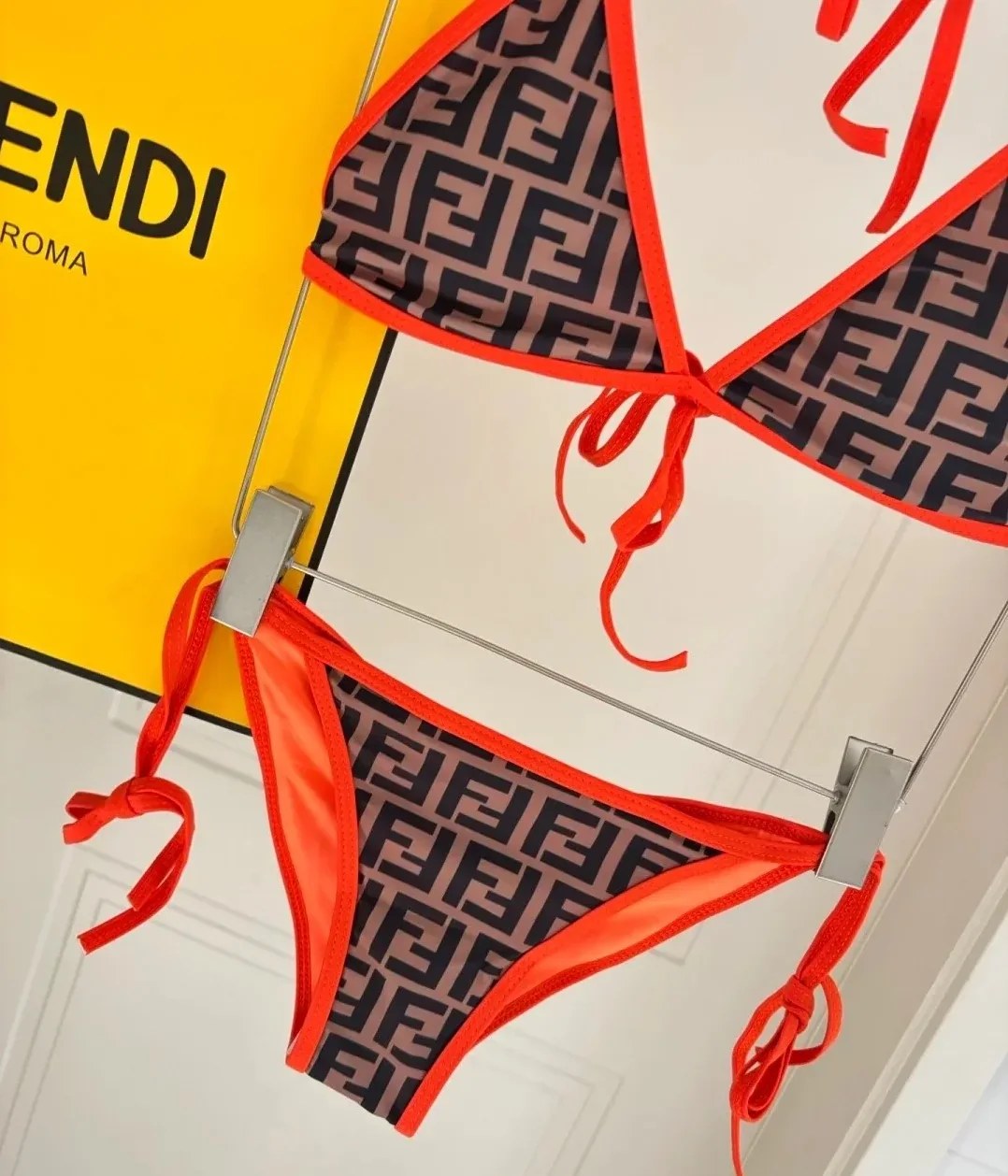 Fendi Monogram Bikini Brown in Orange