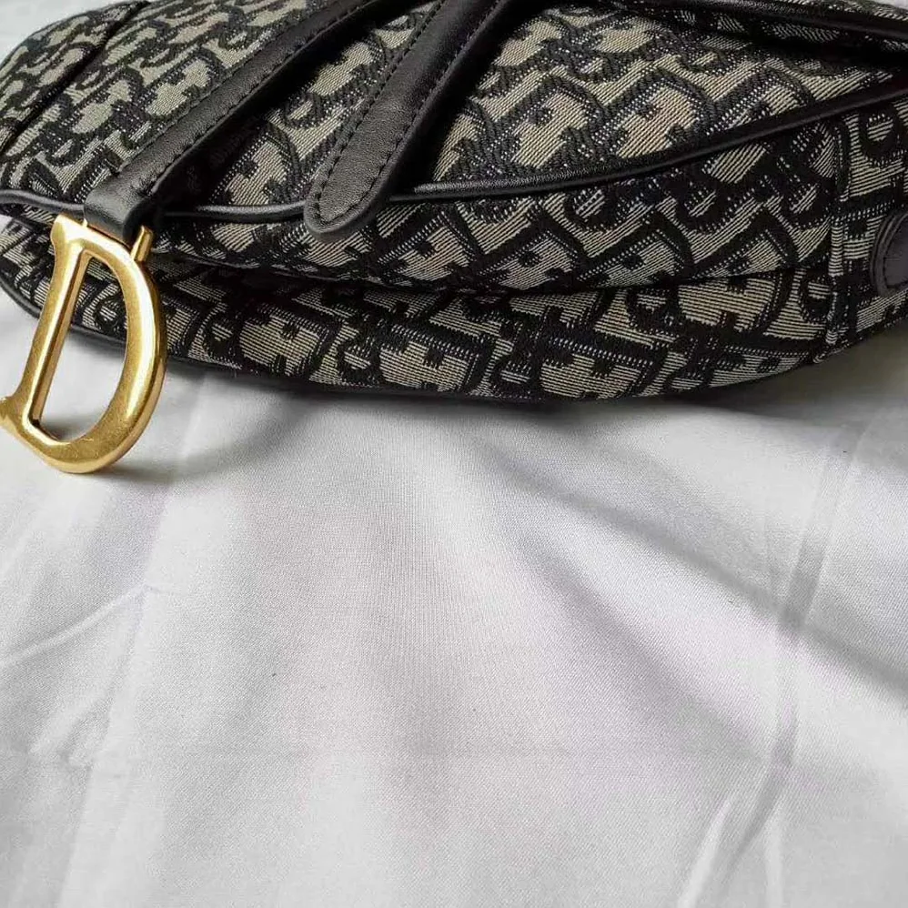 Dior Dior Oblique Saddle Bag for Women in Navy Dior Dior Oblique Saddle Bag for Women in Navy