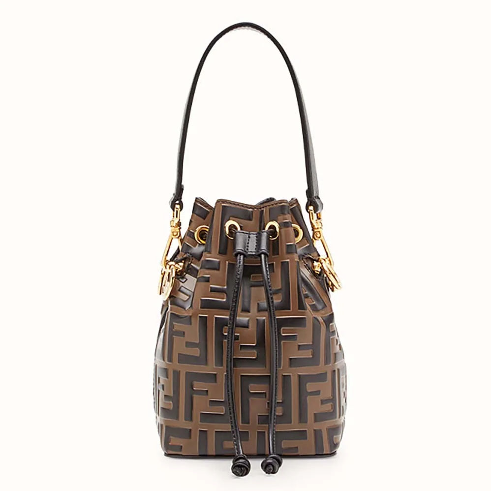 Fendi Mon Tresor Brown Leather Mini Bag for Women Fendi Mon Tresor Brown Leather Mini Bag for Women