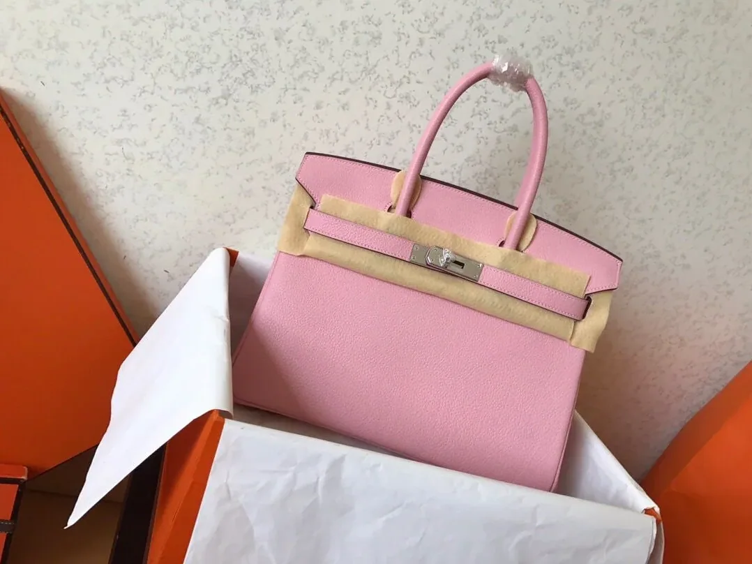 Hermes Birkin Top Handle Bag in Pink Silver Toned Hardware Hermes Birkin Top Handle Bag in Pink Silver Toned Hardware