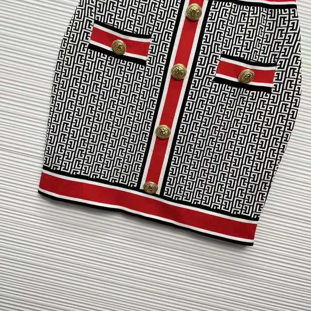 Balmain Knit Skirt with Buttons for Women Balmain Knit Skirt with Buttons for Women