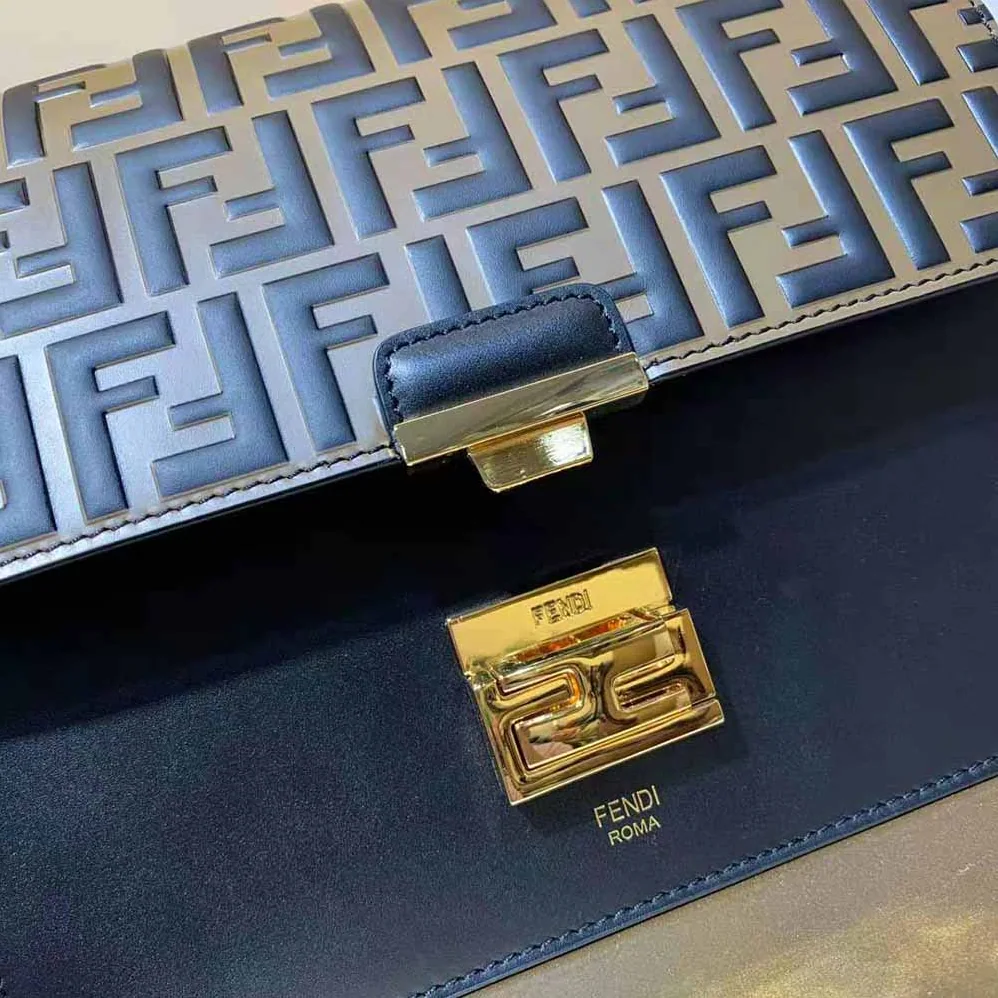 Fendi Kan U Black Leather Bag for Women