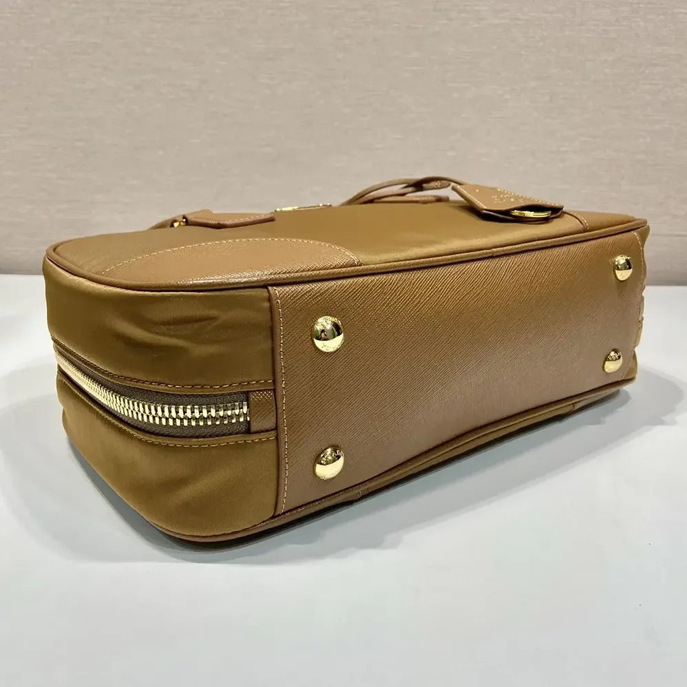 Prada Re-Edition 1978 Medium Re-Nylon and Saffiano Leather Two-handle Bag for Women in Brown