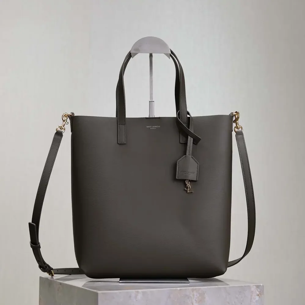 Saint Laurent YSL Shopping Saint Laurent Toy in Leather for Women in Gray Saint Laurent YSL Shopping Saint Laurent Toy in Leather for Women in Gray