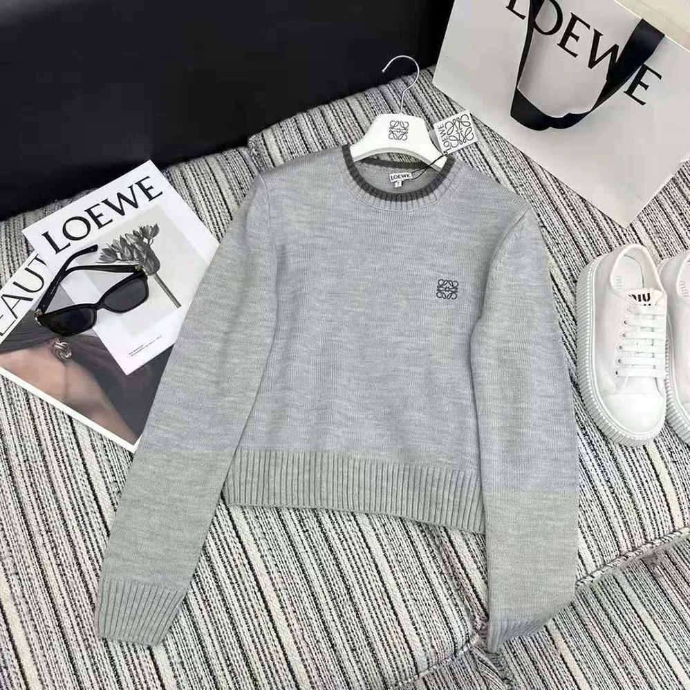 Loewe Sweater in Wool for Men in Gray Loewe Sweater in Wool for Men in Gray
