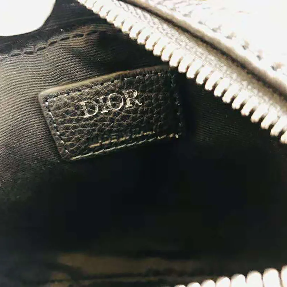 Dior Pouch with Shoulder Strap Beige and Black Dior Oblique Jacquard for Men Dior Pouch with Shoulder Strap Beige and Black Dior Oblique Jacquard for Men