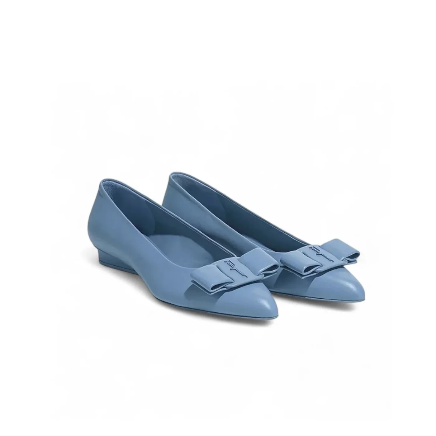 Ferragamo Viva Ballet Flats Blue 01R252 Ferragamo Viva Ballet Flats Blue 01R252