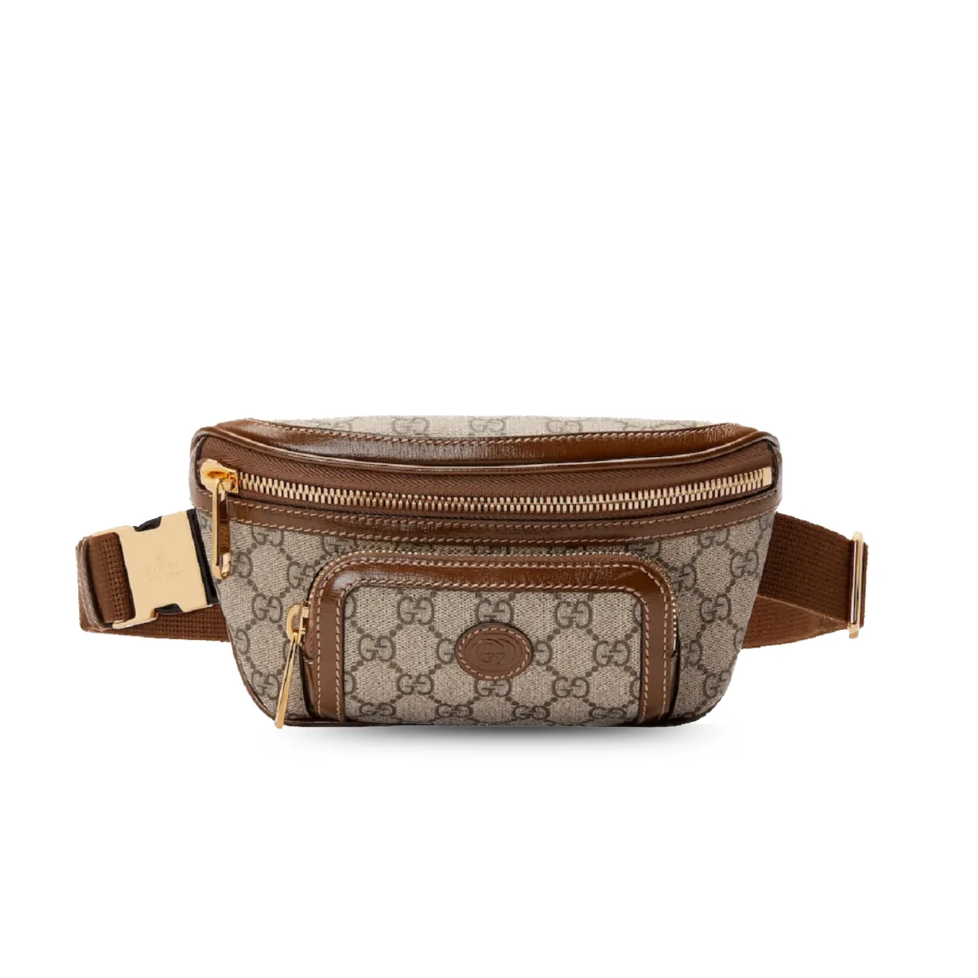 Gucci Belt Bag With Interlocking G Beige And Ebony GG Supreme Canvas /