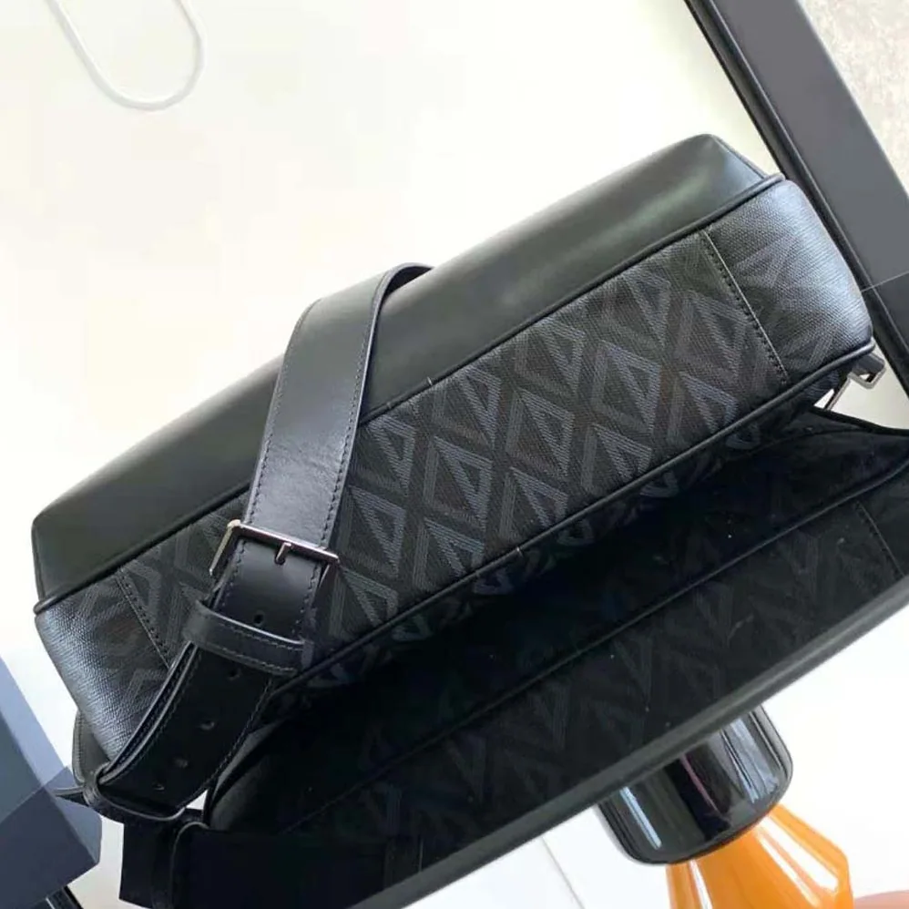 Dior Hit the Road Briefcase Black CD Diamond Canvas and Smooth Calfskin for Men Dior Hit the Road Briefcase Black CD Diamond Canvas and Smooth Calfskin for Men
