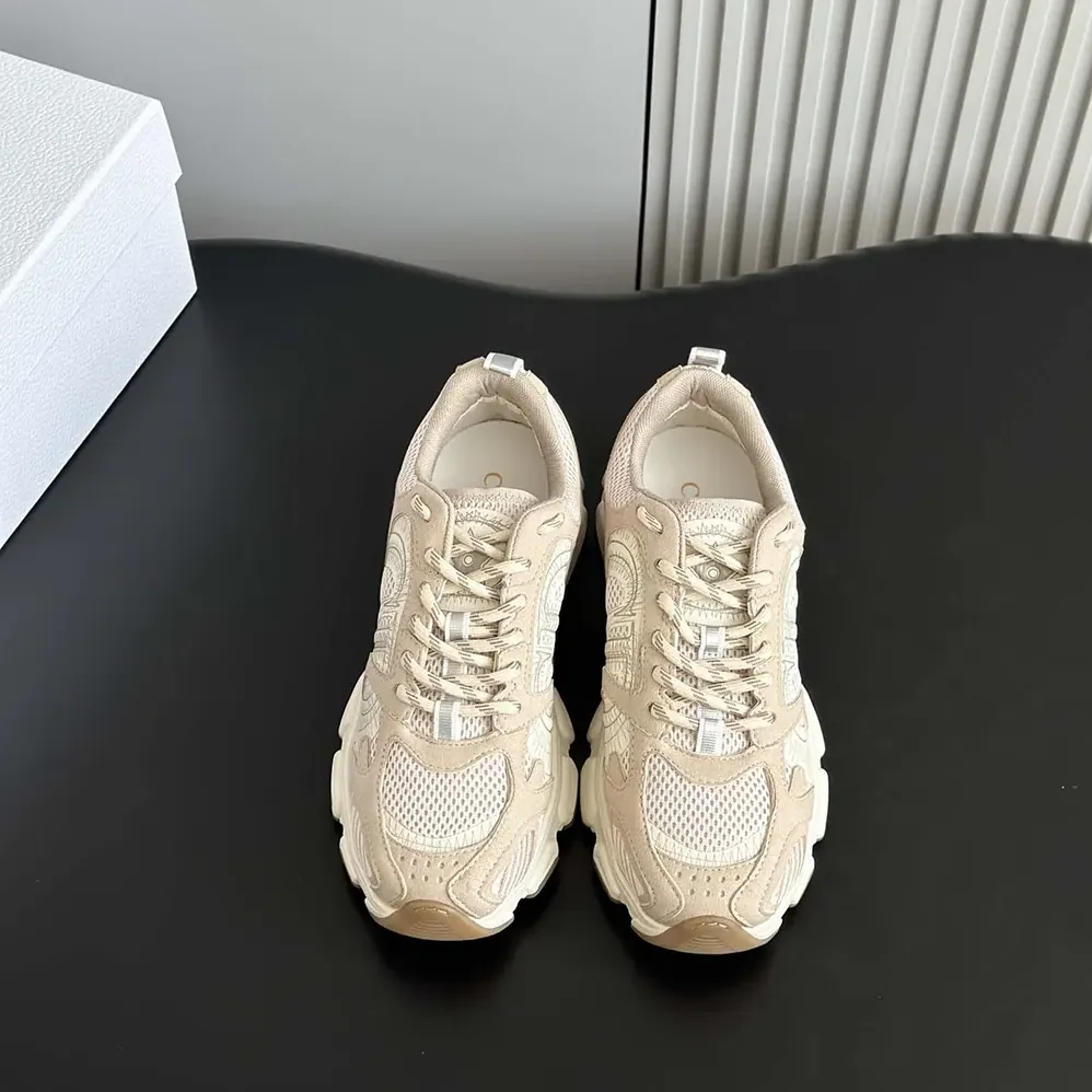 Dior Chrono Sneaker Beige Mesh and Suede Calfskin for Unisex Dior Chrono Sneaker Beige Mesh and Suede Calfskin for Unisex