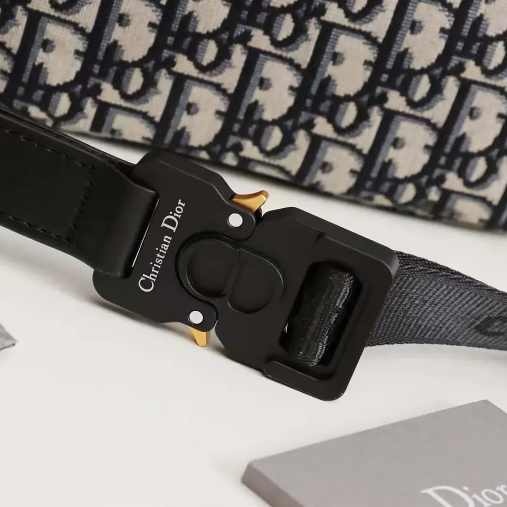 Dior Saddle Belt Bag Beige and Black Dior Oblique Jacquard for Men