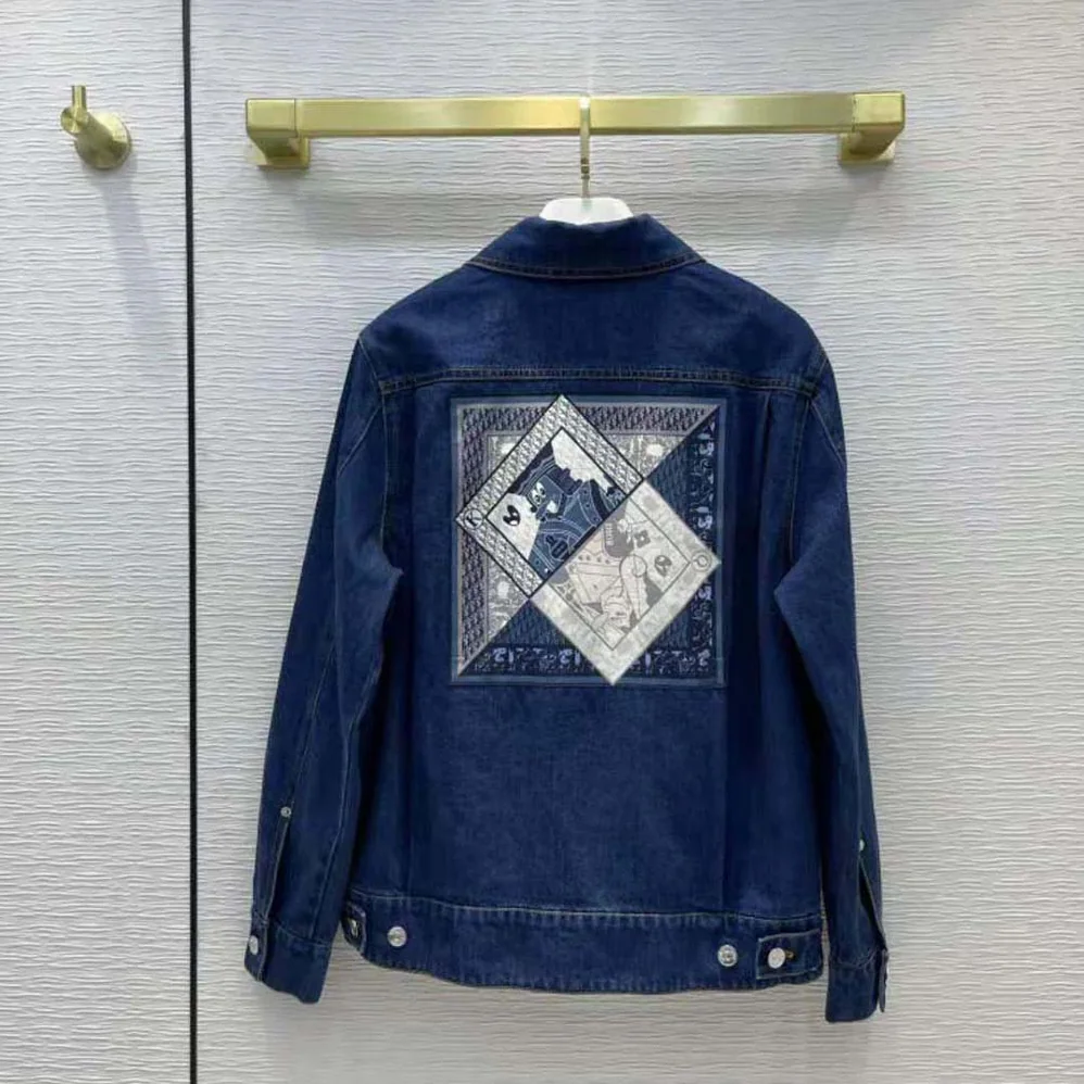 Dior Kenny Scharf Mkii Blouson Raw Blue Technical Cotton Denim for Women Dior Kenny Scharf Mkii Blouson Raw Blue Technical Cotton Denim for Women
