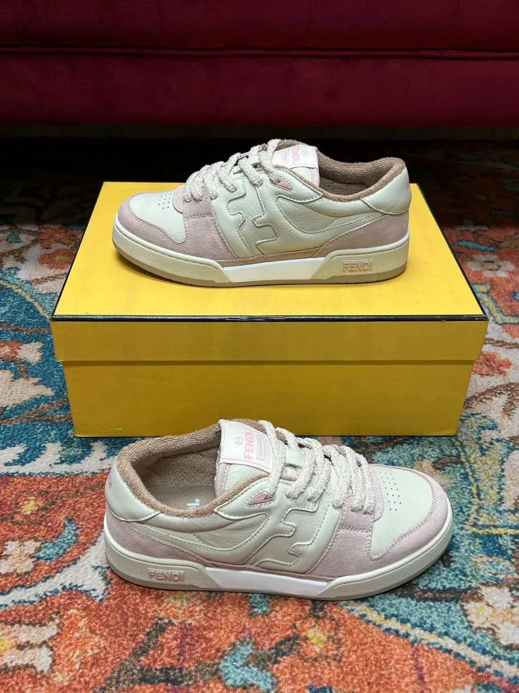 Fendi Match Low Tops In Pink 8E8252AHH2F1FHT Fendi Match Low Tops In Pink 8E8252AHH2F1FHT