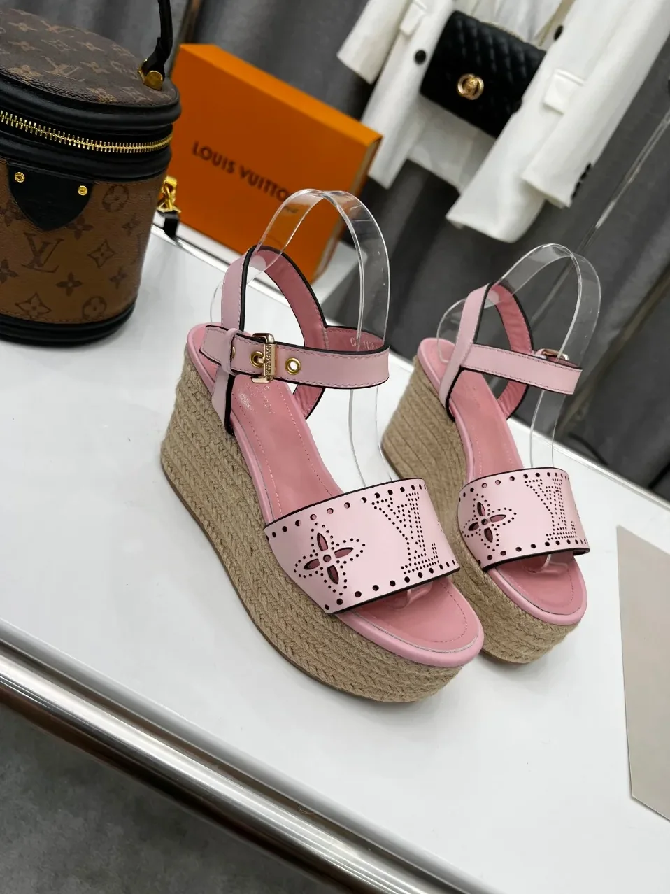 Louis Vuitton Starboard Wedge Sandal Pink for Women