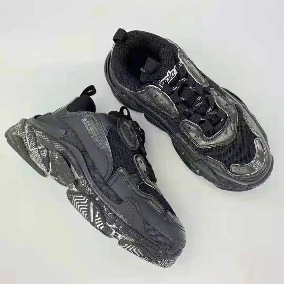 Balenciaga Triple S Faded Sneaker in Black for Women