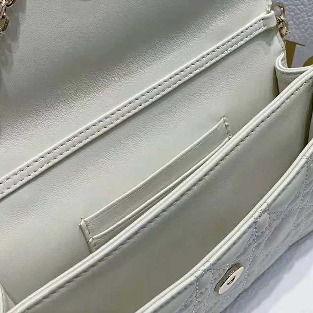 Dior Mini Miss Dior Bag White Cannage Lambskin for Women