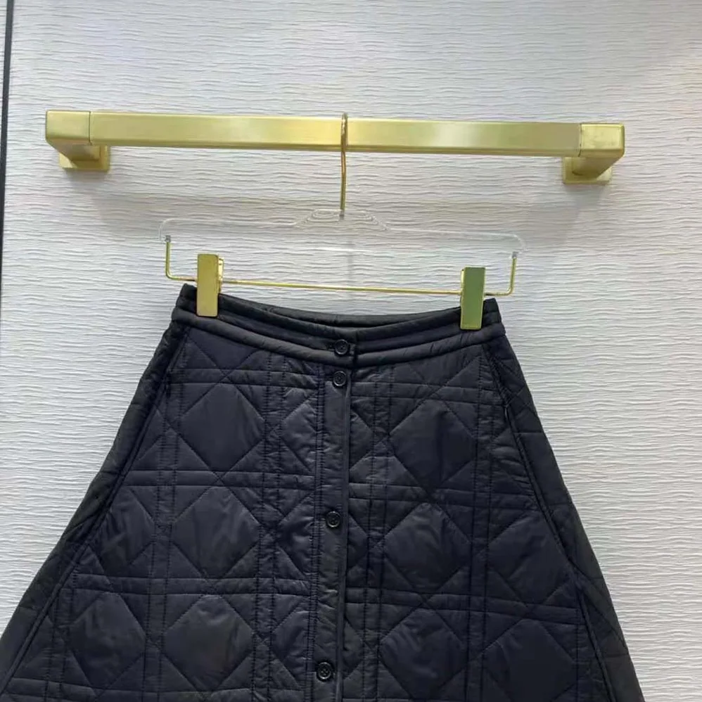 Dior Macrocannage Miniskirt Black Quilted Technical Taffeta for Women Dior Macrocannage Miniskirt Black Quilted Technical Taffeta for Women