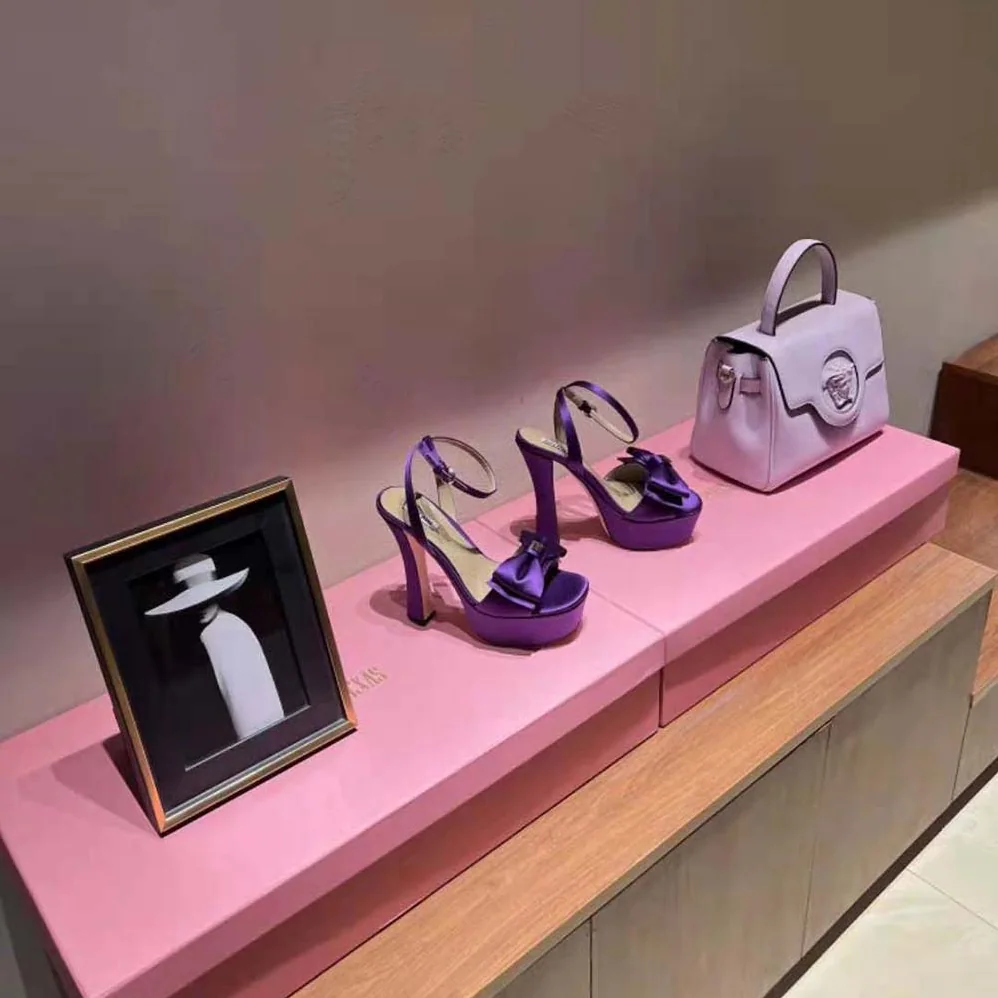 Miu Miu Satin Platform Sandals 135 mm Heel Height for Women in Purple