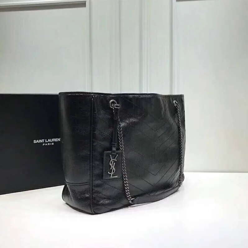 Saint Laurent YSL Large Niki Shopping Bag Crinkled Quilted for Women Saint Laurent YSL Large Niki Shopping Bag Crinkled Quilted for Women