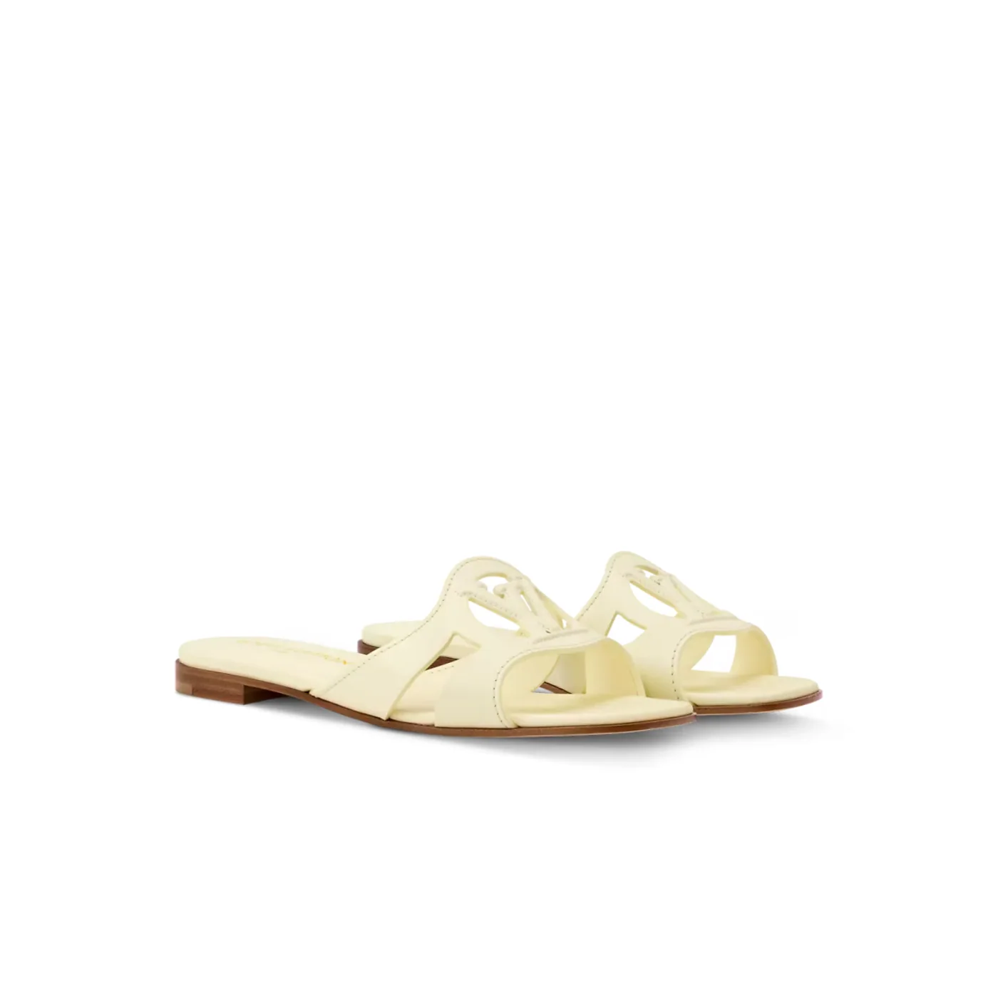 Louis Vuitton LV Isola Flat Mules Yellow 1AK1XP Louis Vuitton LV Isola Flat Mules Yellow 1AK1XP