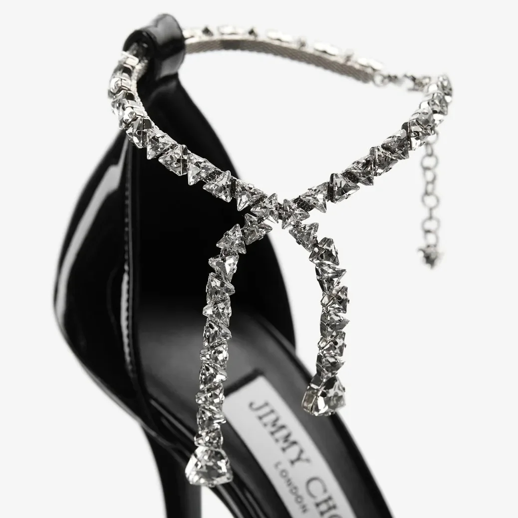 Jimmy Choo Stevie 100 Pumps Black STEVIE100PAT Jimmy Choo Stevie 100 Pumps Black STEVIE100PAT