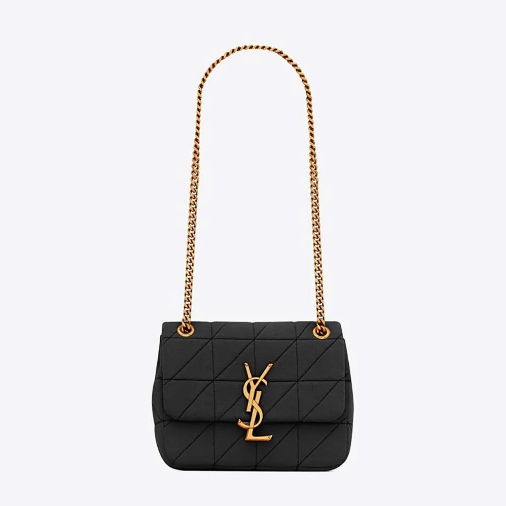 Saint Laurent YSL Jamie Mini Chain Bag Carré Rive Gauche in Jersey for Women Saint Laurent YSL Jamie Mini Chain Bag Carré Rive Gauche in Jersey for Women