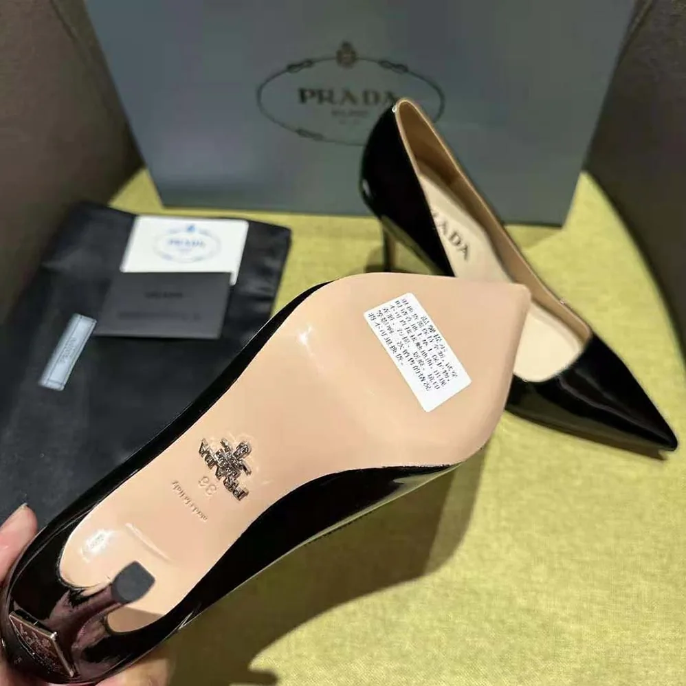 Prada Patent Leather Pumps for Women in Black
