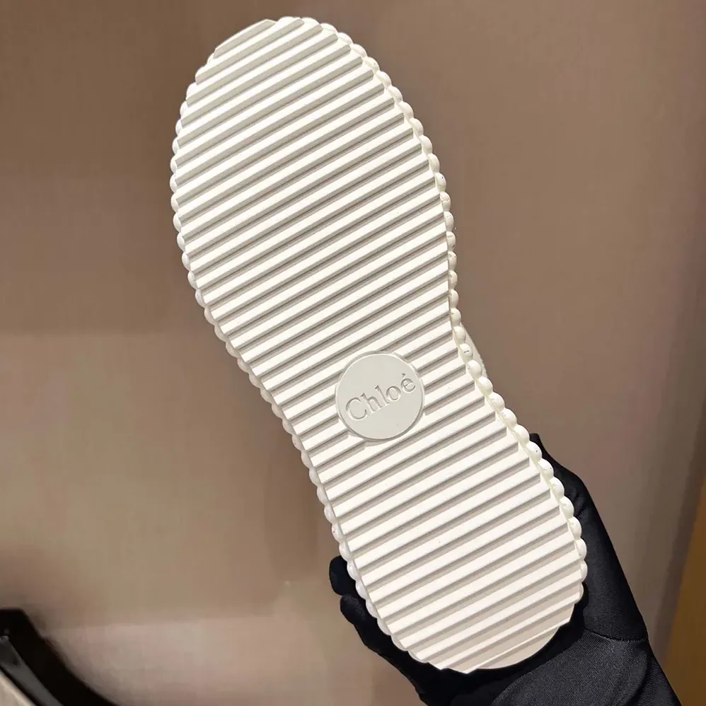 Chloe Nama Wedge Slide for Women in White