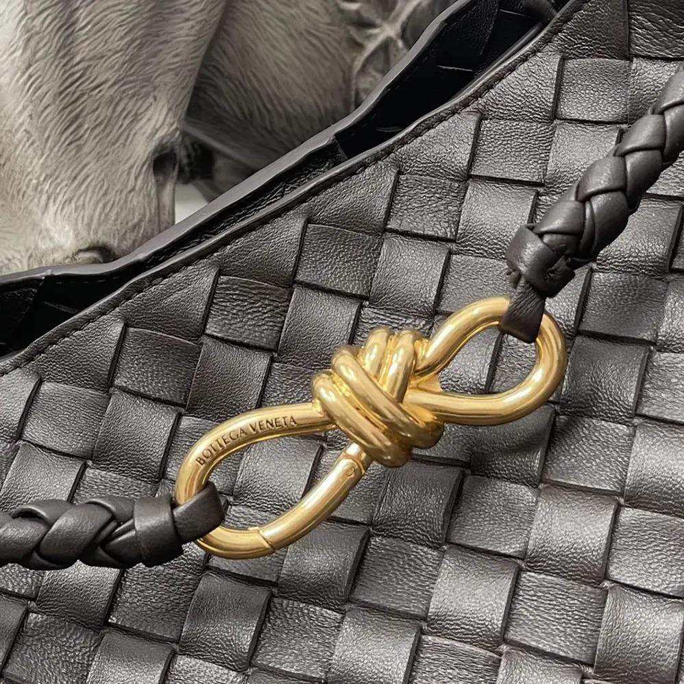 Bottega Veneta Medium Andiamo in Lambskin Leather for Women in Chocolate Brown Bottega Veneta Medium Andiamo in Lambskin Leather for Women in Chocolate Brown
