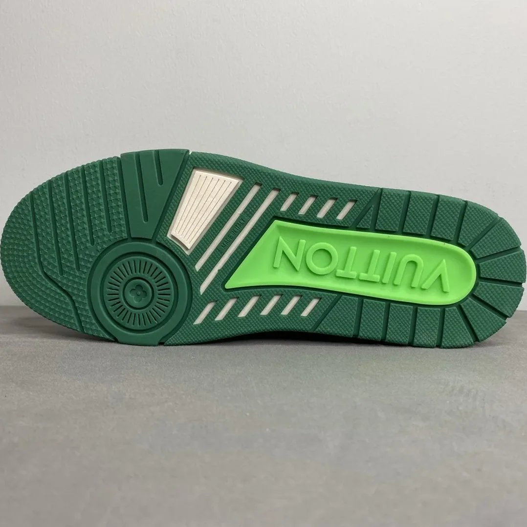 Louis Vuitton Trainer Sneaker Mix Of Materials White/Green Virgil Abloh LV 1A9VNK Louis Vuitton Trainer Sneaker Mix Of Materials White/Green Virgil Abloh LV 1A9VNK