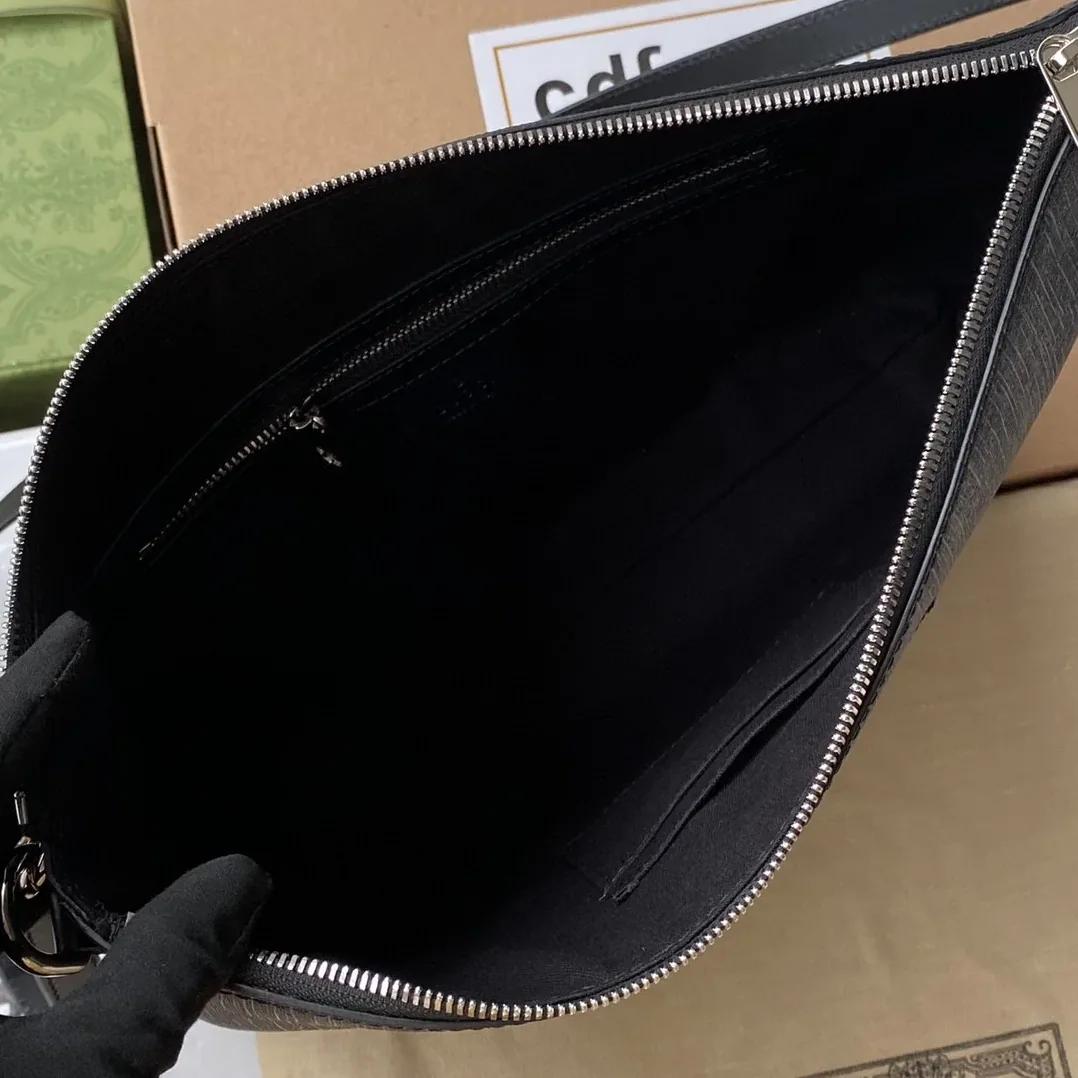 Gucci Black Messenger Black/Grey GG Supreme Canvas Blue And Red Web /