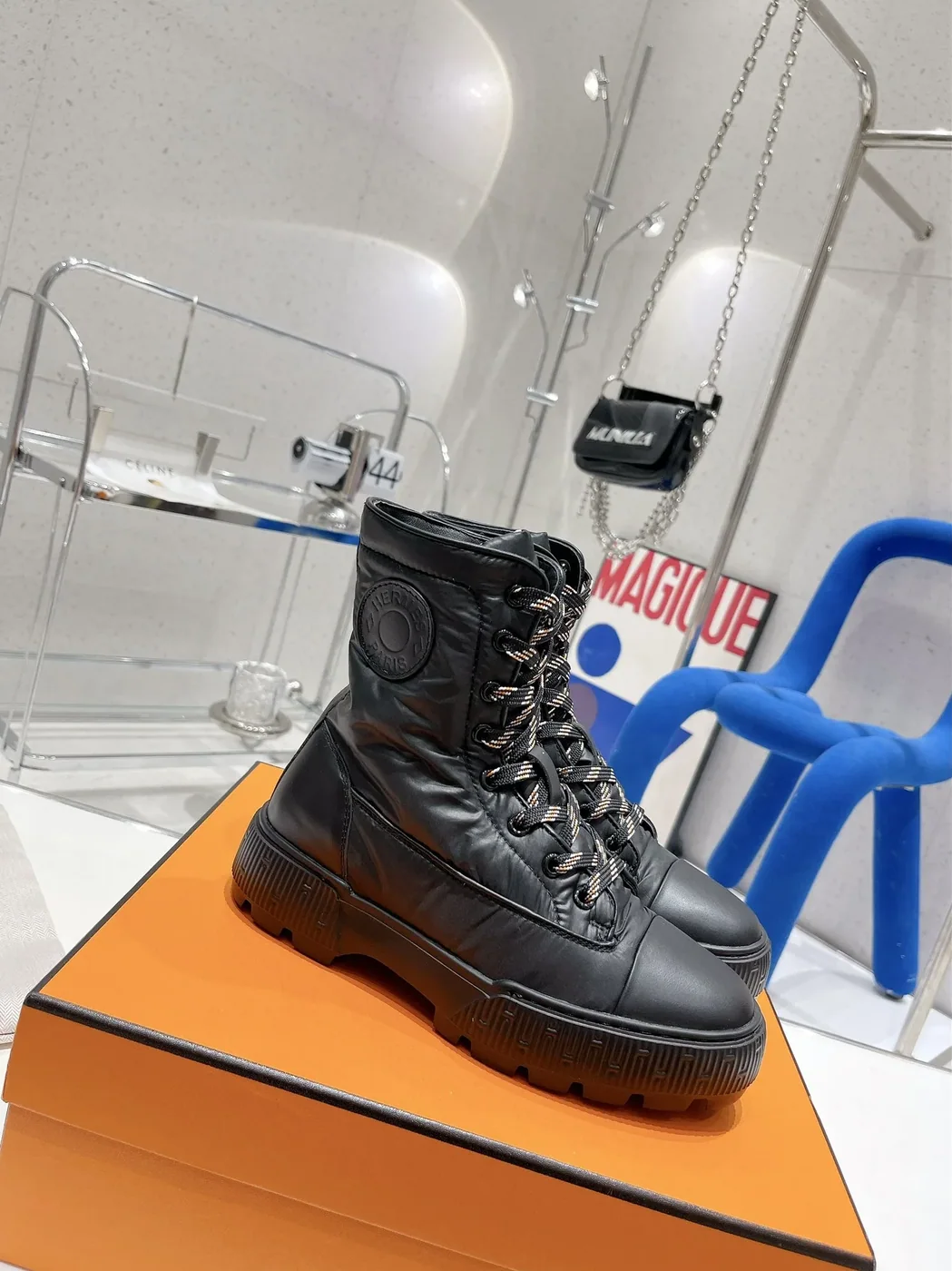 Hermes Fresh Ankle Boots Black /