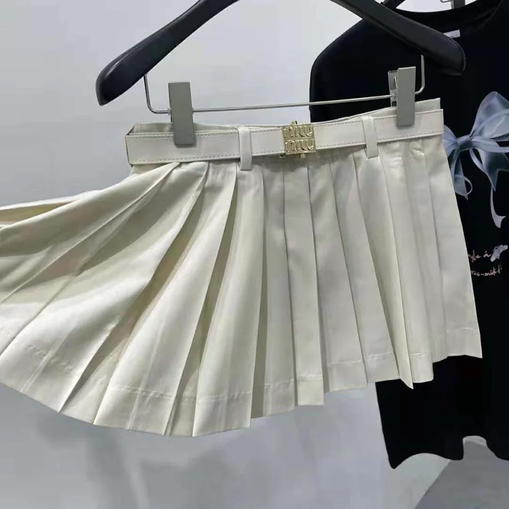 Miu Miu Pleated Batavia Miniskirt MG2032_11AD_F0018 for Women Miu Miu Pleated Batavia Miniskirt MG2032_11AD_F0018 for Women
