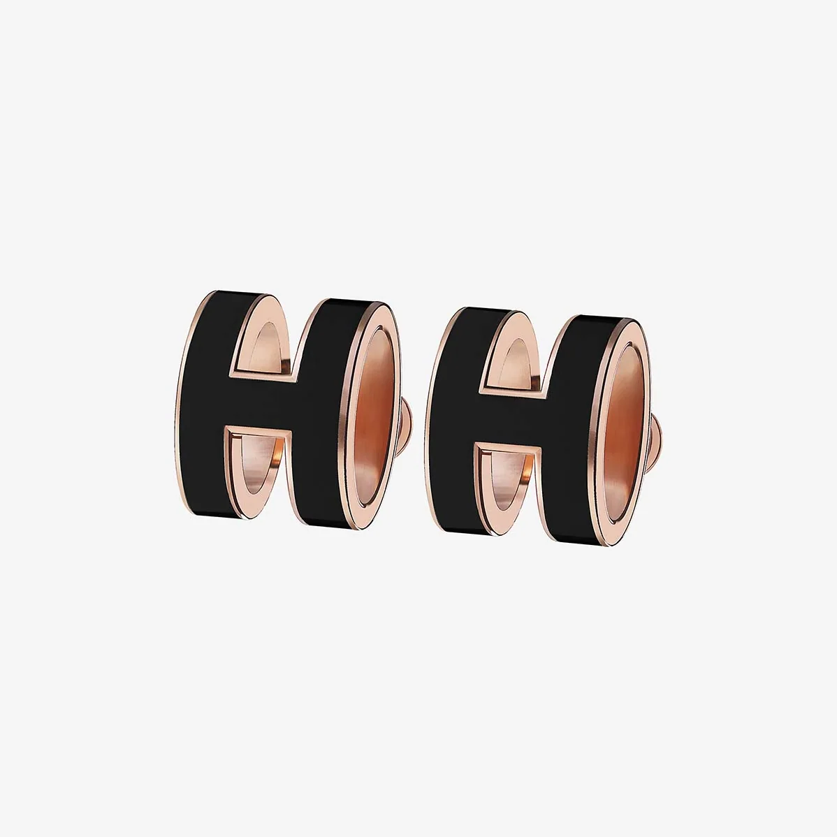 Hermes Pop H Earrings Jewelry Black for Women Hermes Pop H Earrings Jewelry Black for Women
