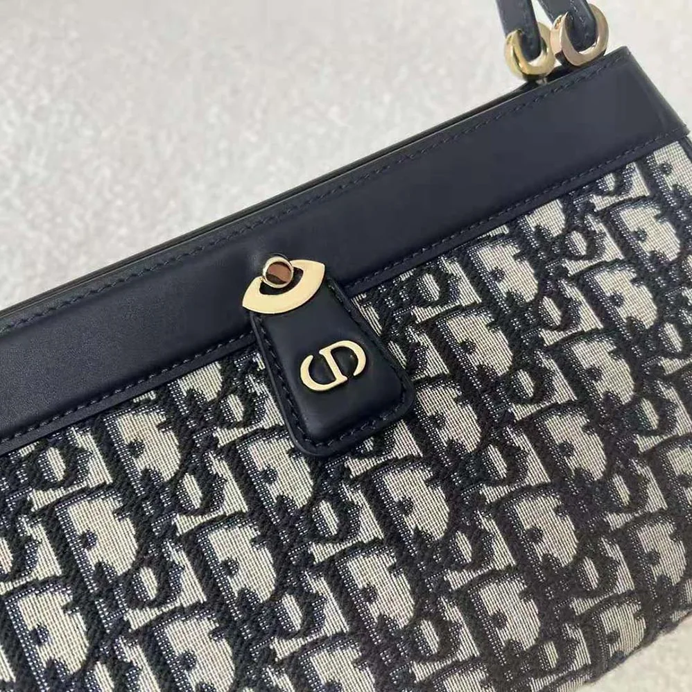 Dior Medium Dior Key Bag Blue Dior Oblique Jacquard for Women Dior Medium Dior Key Bag Blue Dior Oblique Jacquard for Women
