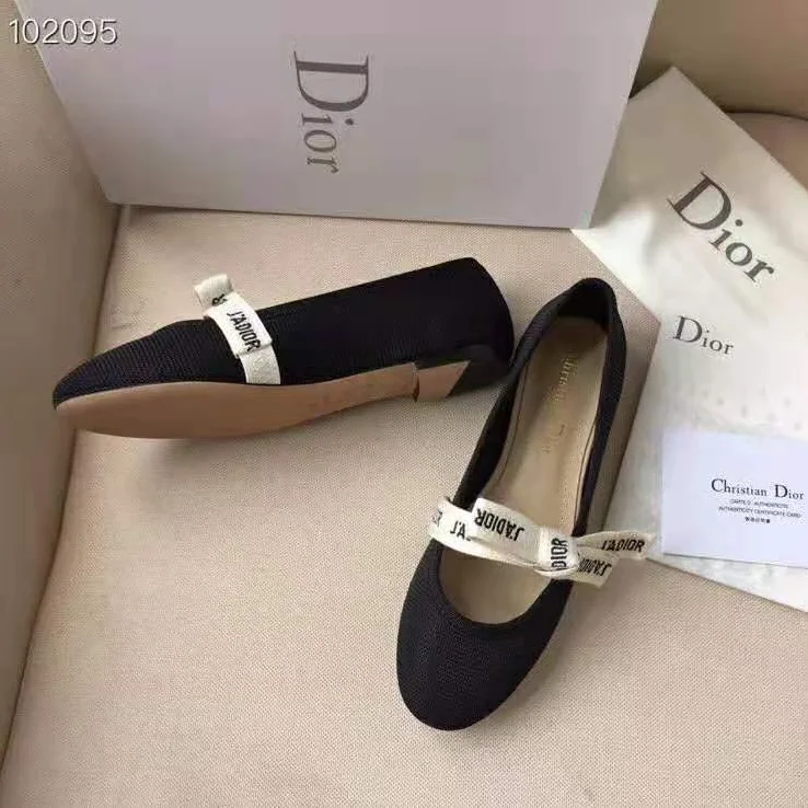 Dior Miss J'adior Ballet Flat in Technical Canvas for Women in Black Dior Miss J'adior Ballet Flat in Technical Canvas for Women in Black