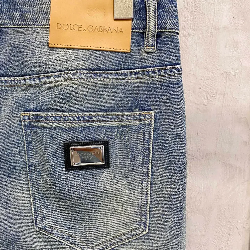 Dolce Gabbana D&G Regular Cotton Jeans-GYJCCDG8NR9S9001 for Men