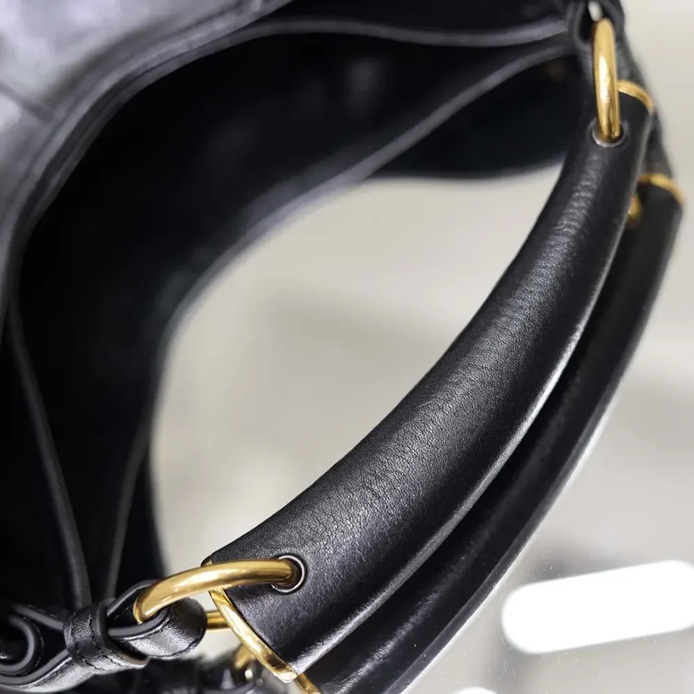 Saint Laurent YSL Mombasa Small In Leather for Women in Black