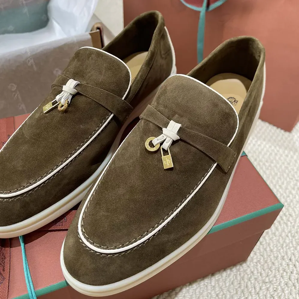 Loro Piana Summer Charms Walk Loafer for Unisex in Dark Green Loro Piana Summer Charms Walk Loafer for Unisex in Dark Green