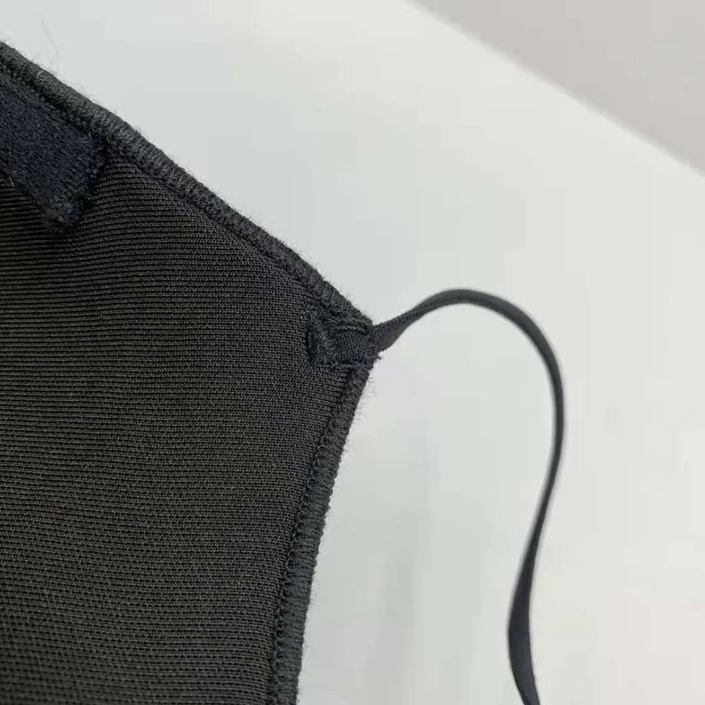 Balenciaga Care Mask in Black and White Printed Neoprene for Women Balenciaga Care Mask in Black and White Printed Neoprene for Women