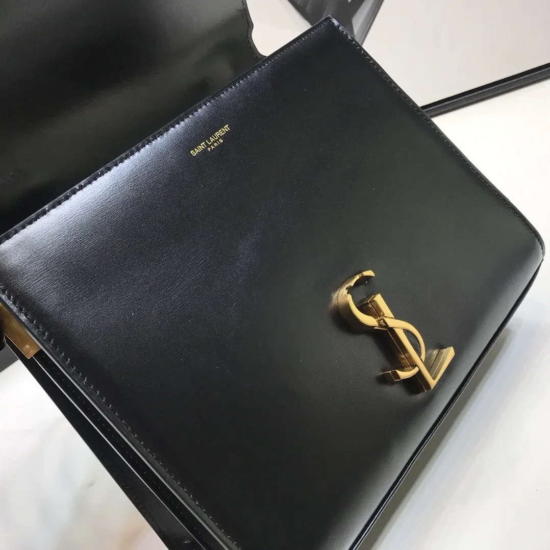 Saint Laurent Cassandra Medium Top Handle Bag In Grain Black in YSL