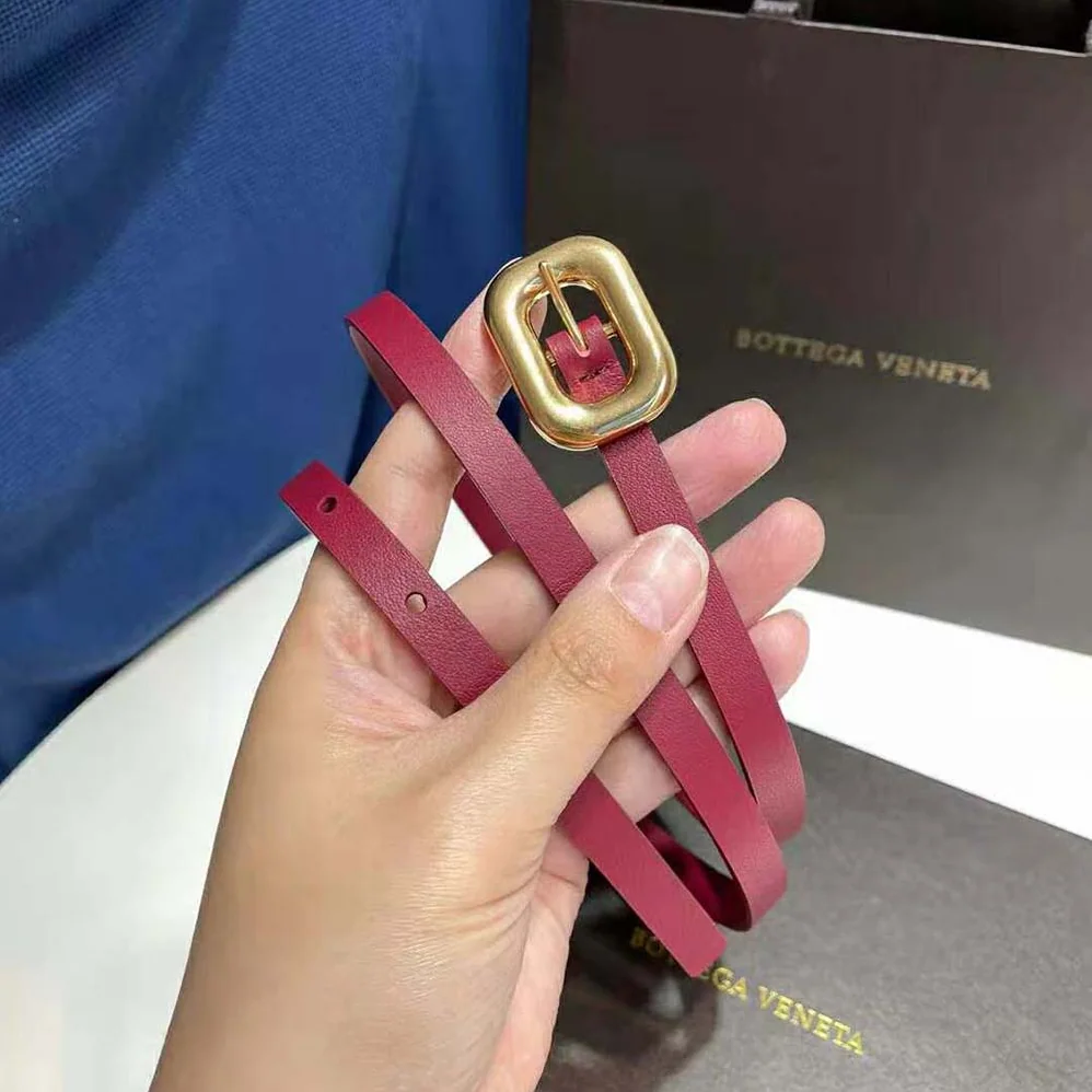 Bottega Veneta Chain Link Belt for Women in Maroon