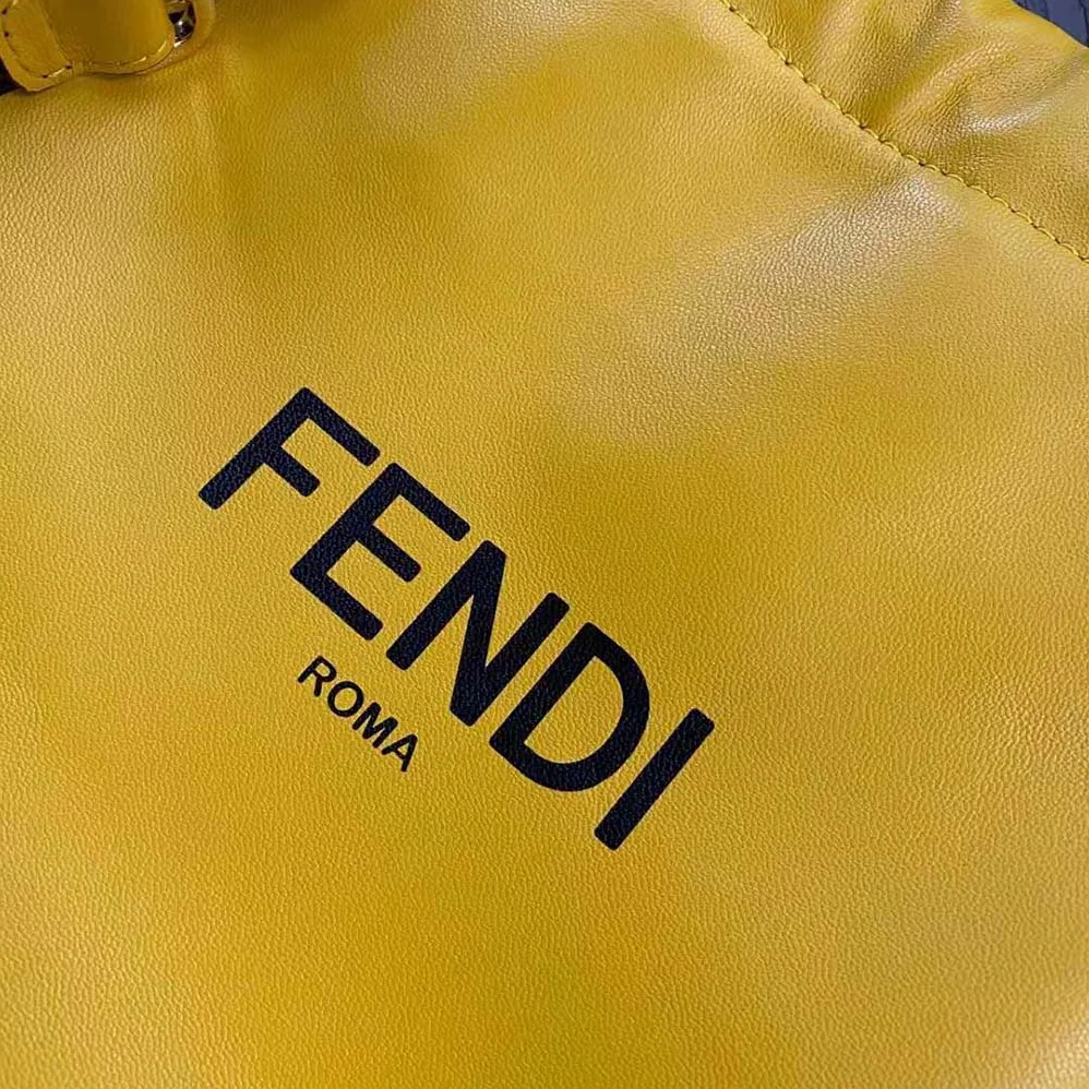 Fendi Fendi Pack Small Pouch Nappa Leather Bag for Men in Yellow