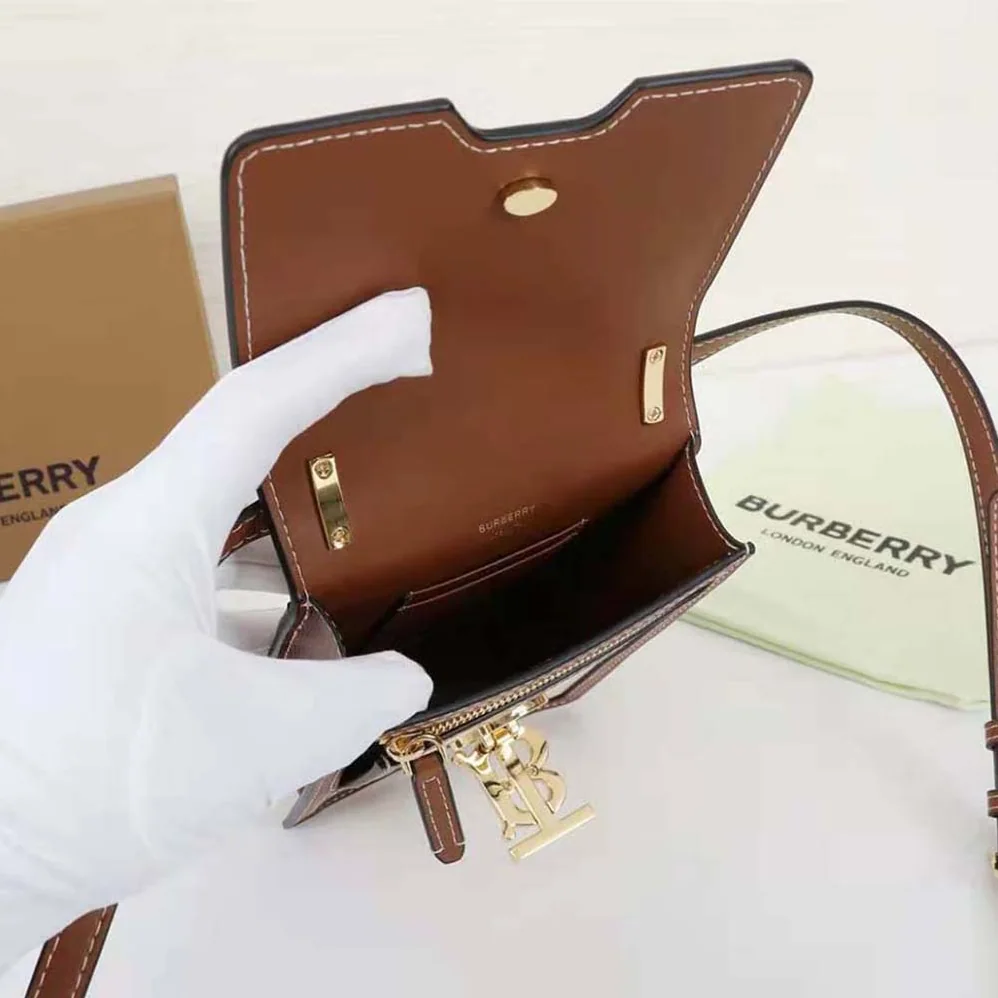 Burberry Cotton Canvas and Leather Robin Bag for Women