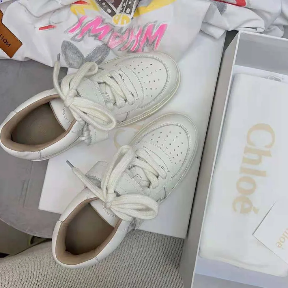 Chloe Lauren Sneaker with Strap for Women in White Chloe Lauren Sneaker with Strap for Women in White