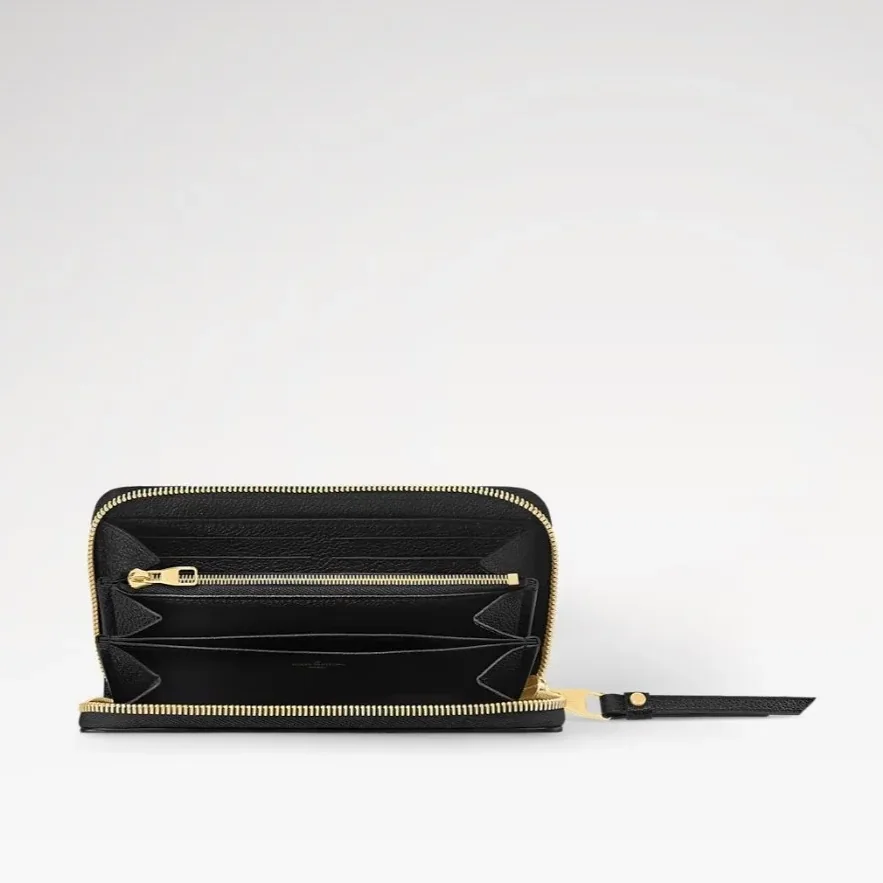 Louis Vuitton Zippy Wallet Monogram Empreinte Black in Beige / Louis Vuitton Zippy Wallet Monogram Empreinte Black in Beige /