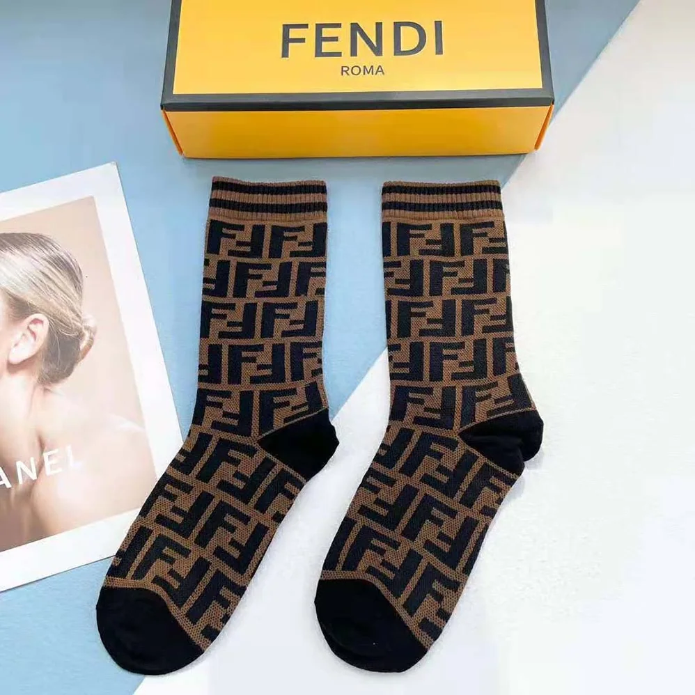 Fendi Multicolor Terrycloth Socks-FXZ539A5NRF0QE1 for Women