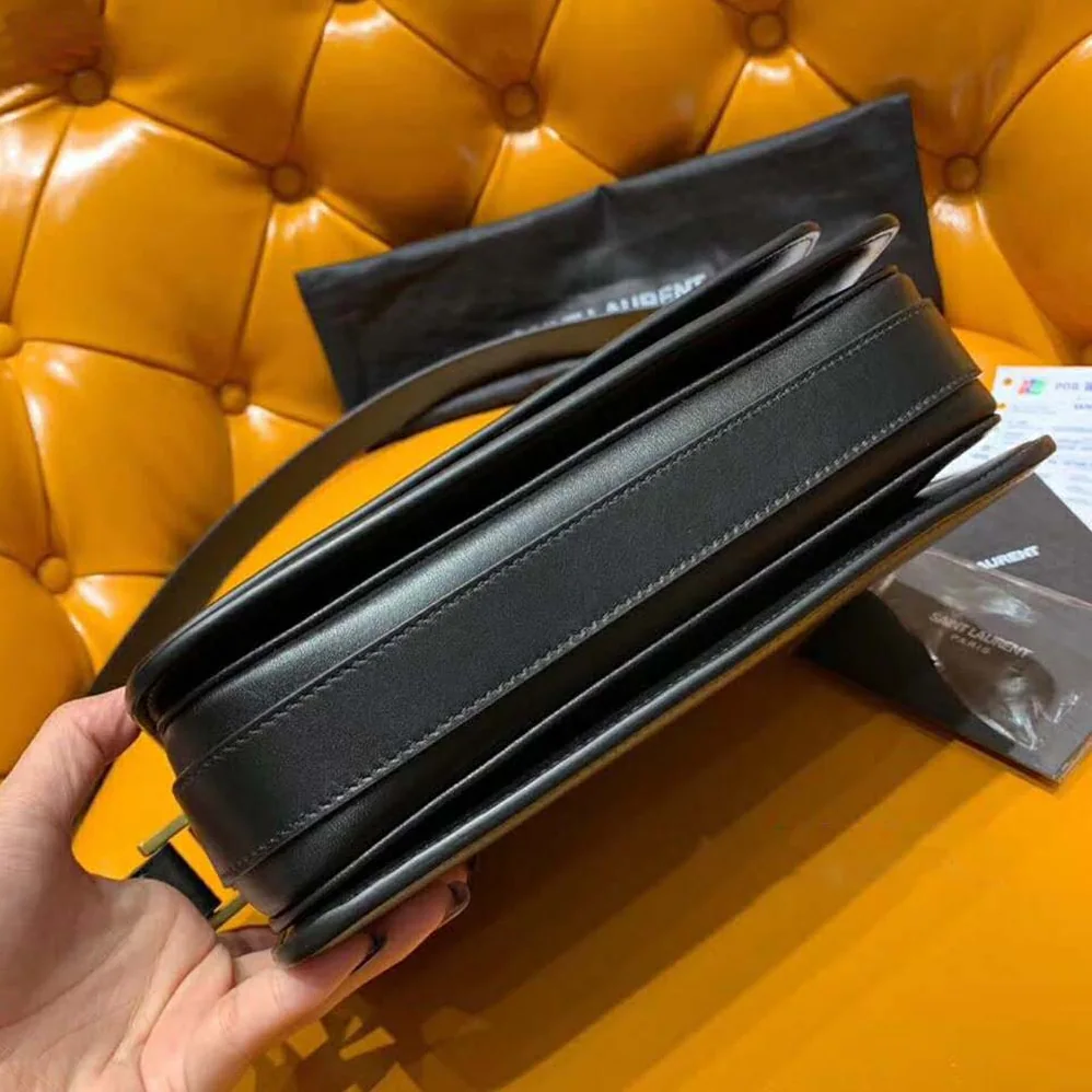 Saint Laurent YSL Le 61 Medium Saddle Bag Smooth for Women in Black Saint Laurent YSL Le 61 Medium Saddle Bag Smooth for Women in Black