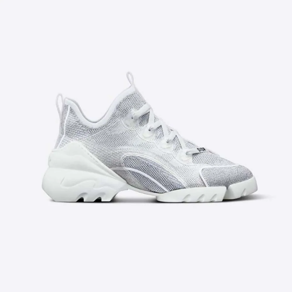 Dior D-Connect Sneaker Silver for Women in Tone Laminated Mesh