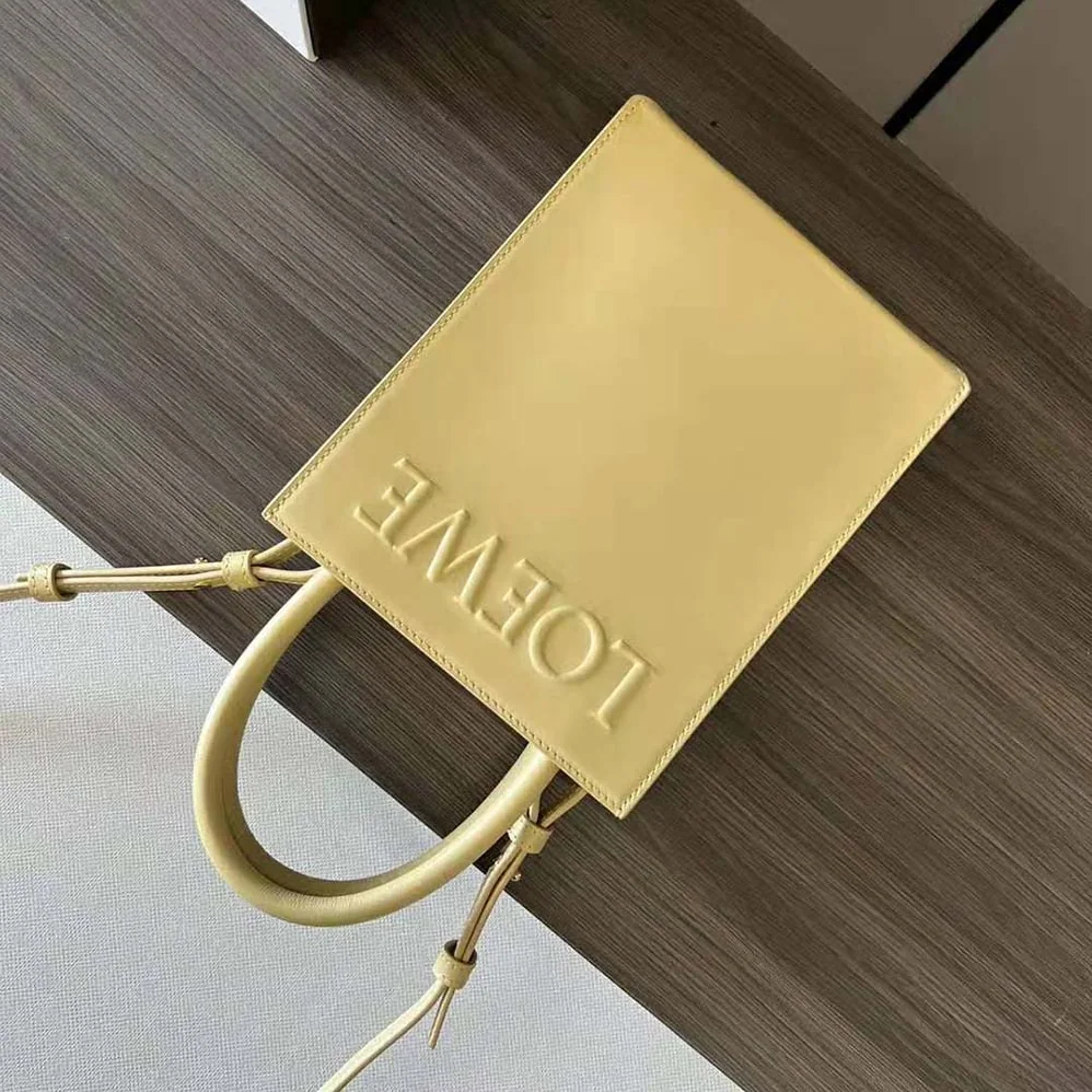 Loewe Standard A5 Tote in Sleek Calfskin for Women in Gold Loewe Standard A5 Tote in Sleek Calfskin for Women in Gold